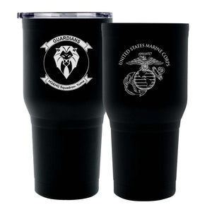 Headquarters & Headquarters Squadron Yuma Marines logo tumbler, HQ&HQS Yuma Marines coffee cup, HQ&HQS Yuma Marines USMC, Marine Corp gift ideas, USMC Gifts, 30 Oz Tumbler