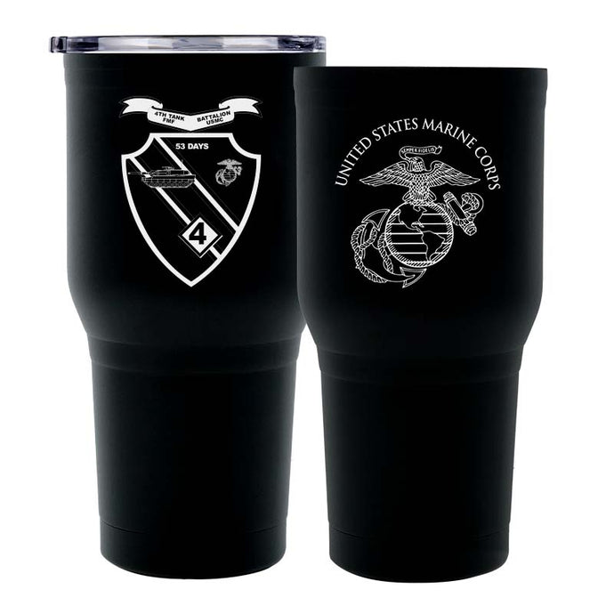 4th Tank Battalion- USMC Stainless Steel Marine Corps Tumbler