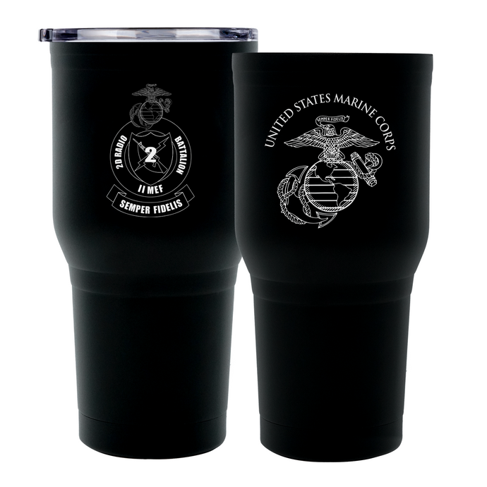 2D Bn USMC Stainless Steel Marine Corps Tumbler- 30 oz