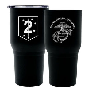 2nd MSOB USMC Unit logo tumbler, 2nd Marine Special Forces coffee cup, 2nd MSOB USMC, Marine Corp gift ideas, USMC Gifts for women 