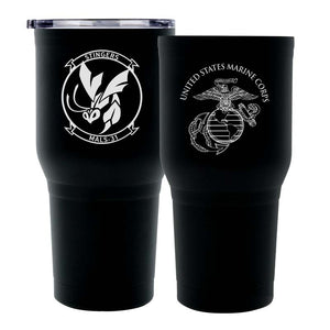 Marine Aviation Logistics Squadron 31 (MALS-31) USMC Unit Logo Laser Engraved Stainless Steel Marine Corps Tumbler - 30 oz, MALS-31 Stingers