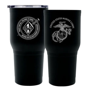 Second Battalion Seventh Marines Unit Logo tumbler, 2/7 coffee cup, 2nd Bn 7th Marines USMC, Marine Corp gift ideas, USMC Gifts for women or men 30oz