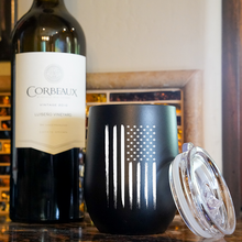 US Flag Patriotic Wine Tumbler