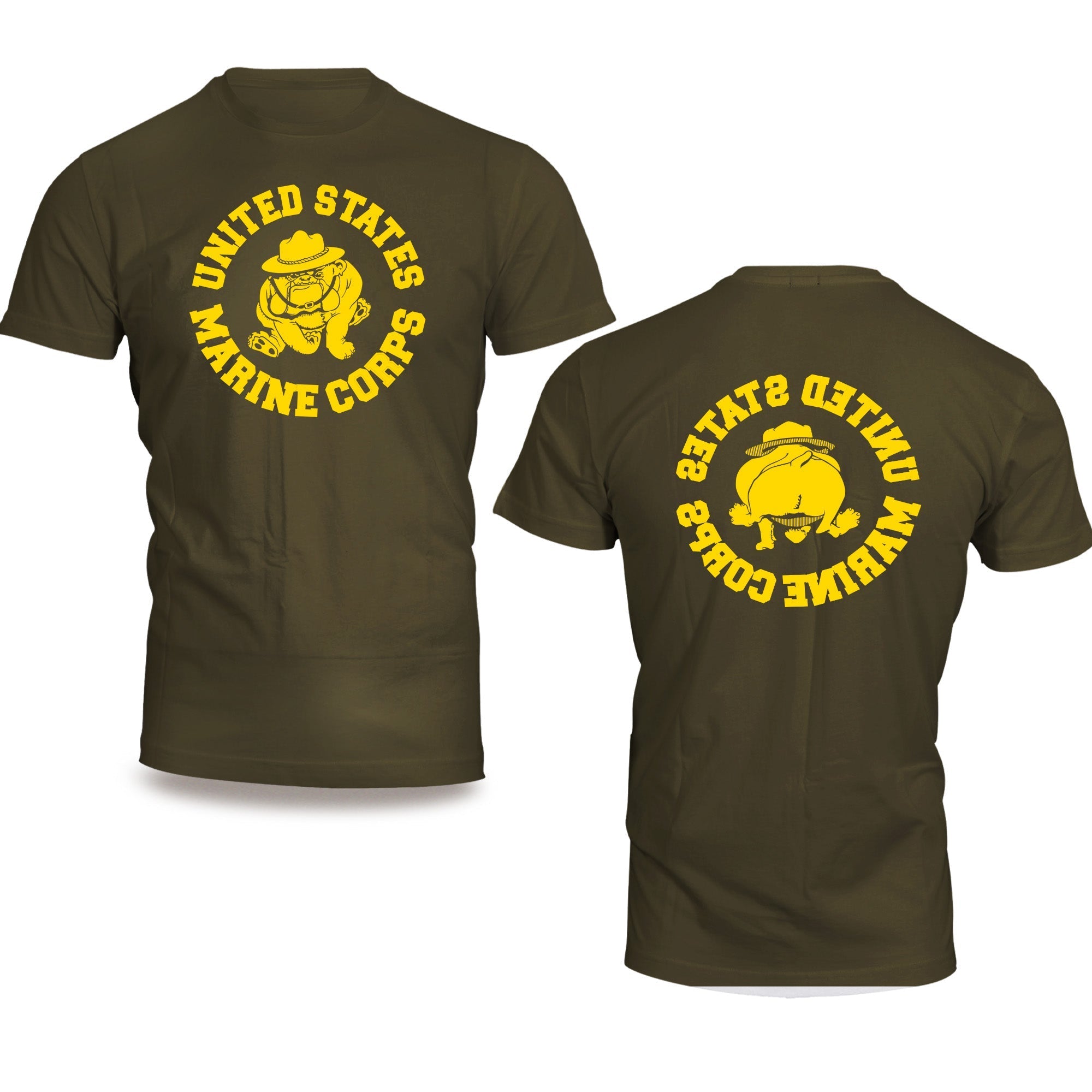USMC Vintage Bulldog 2-Sided Marine Corps PT Shirt