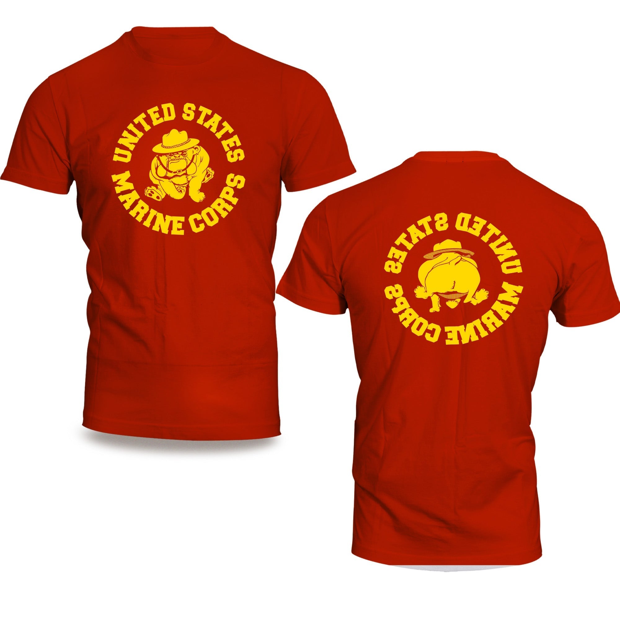 USMC Vintage Bulldog 2-Sided Marine Corps PT Shirt
