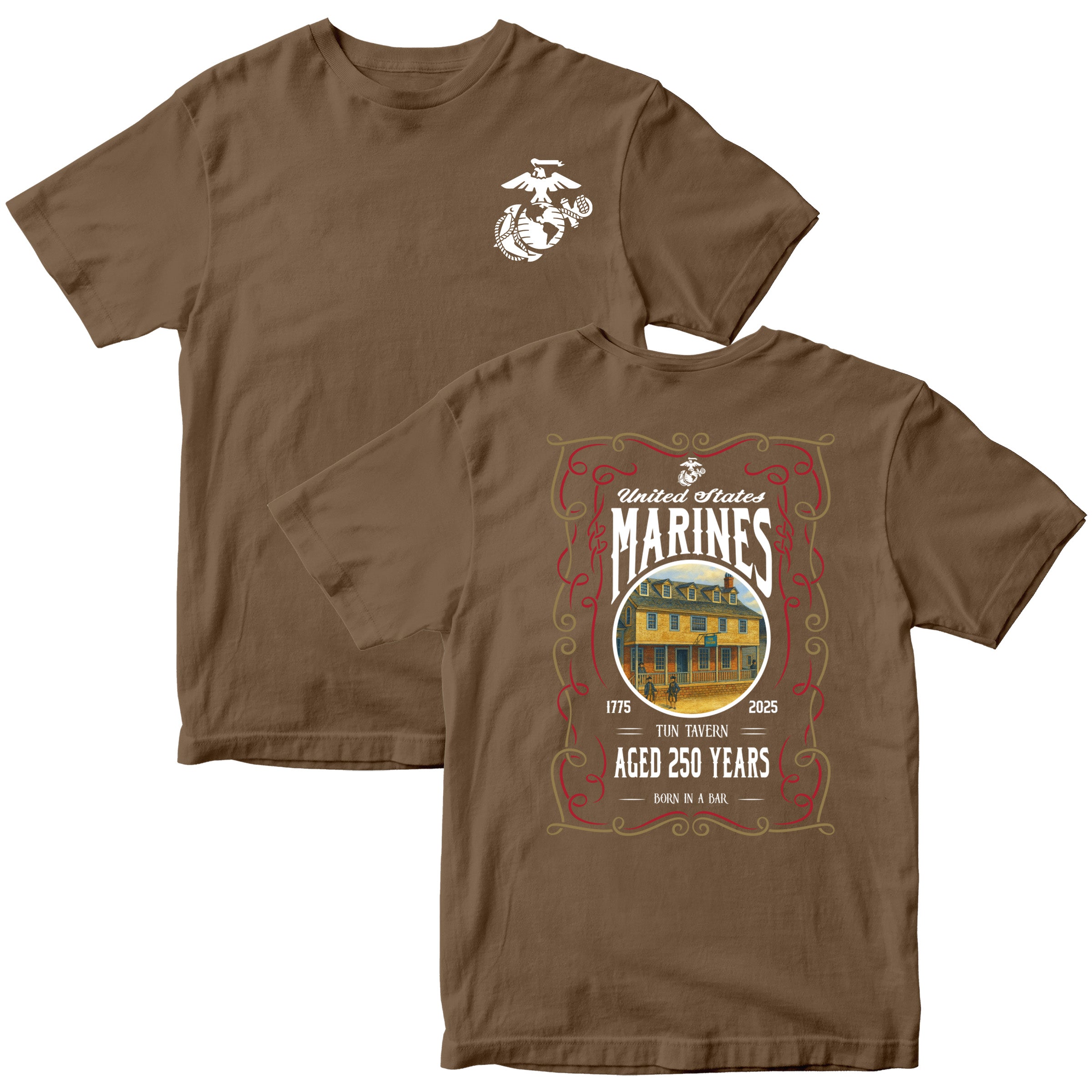 250th USMC Birthday Tun Tavern T-Shirt <br> MADE IN USA