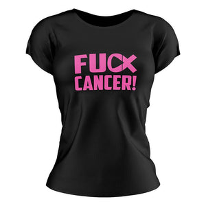 Fuck Cancer T-Shirt Black - Cancer Awareness Black Women's T-Shirt