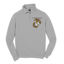 1/4 zip USMC pullover, 1/4 zip usmc sweatshirt.  Marine Corp Gifts for men