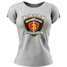 1st Bn 3d Marines Women's Unit Logo T-Shirt, 1st Bn 3d Marines logo gear Marine Corp gift ideas for women