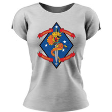 First Battalion Fourth Marines USMC Unit ladie's T-Shirt,  1/4 USMC Unit logo, USMC gift ideas for women, Marine Corp gifts for women 1st Battalion 4th Marines