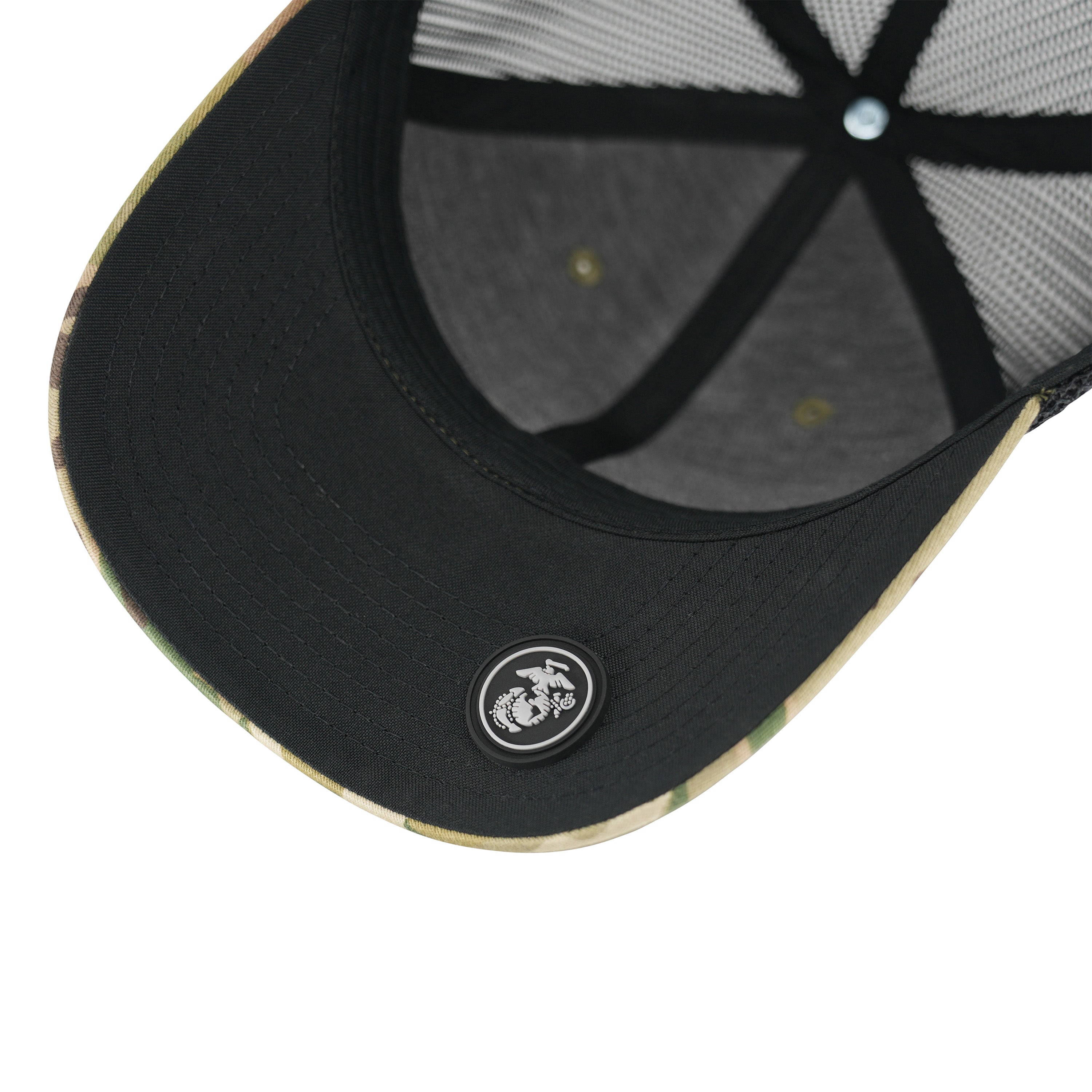 Marines Multicam Trucker Hat <br> Snapback Rubber EGA Patch