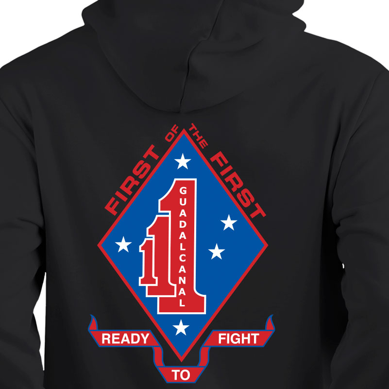 1st Battalion 1st Marines USMC Unit Hoodie