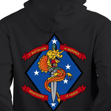 1st Battalion 4th Marines Black Unit Logo Sweatshirt, 1st Battalion 4th Marines Black Unit Logo Hoodie