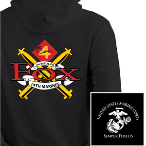 Fox Co 2nd Battalion 14th Marines Unit Hoodie