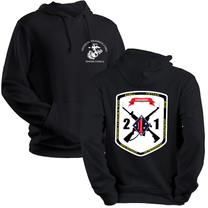 2nd Battalion 1st Marines Unit Black Sweatshirt, 2/1 unit hoodie, 2/1 unit sweatshirt, 2d Bn 1st Marines unit hoodie