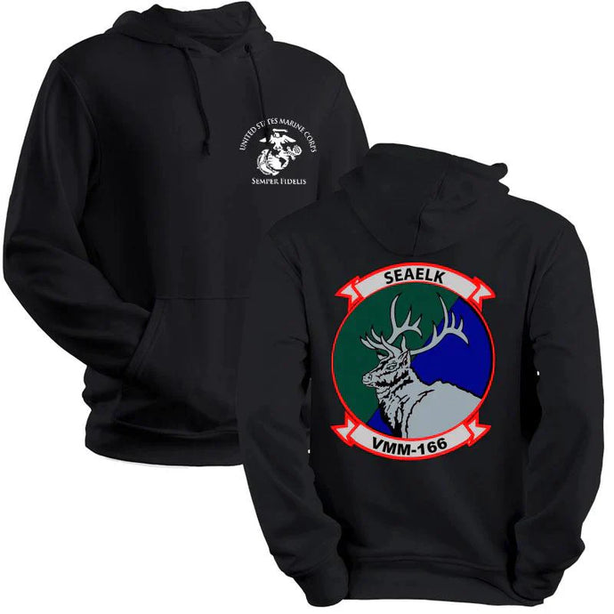 VMM-166 USMC Unit hoodie, VMM-166 logo sweatshirt, USMC gift ideas for men, Marine Corp gifts men or women