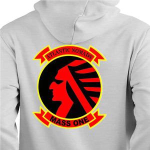 Marine Air Support Squadron-1 (MASS-1) Unit Black Sweatshirt, MASS-1 unit hoodie, MASS-1 unit sweatshirt, MASS-1 Marines unit hoodie