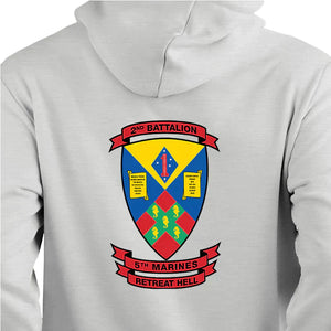 2nd Bn 5th Marines USMC Unit hoodie, 2dBn 5th Marines logo sweatshirt, USMC gift ideas, Marine Corp gifts women or men, USMC unit logo gear, USMC unit logo sweatshirts 