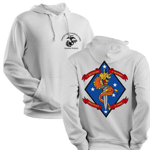 1st Battalion 4th Marines Heather Grey Unit Logo Sweatshirt, 1st Battalion 4th Marines Heather Grey Unit Logo Hoodie