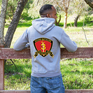 2nd Bn 3rd Marines USMC Unit hoodie, 2dBn 3rd Marines logo sweatshirt, USMC gift ideas, Marine Corp gifts women or men, USMC unit logo gear, USMC unit logo sweatshirts 