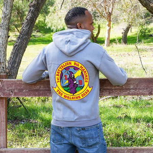 1st Battalion 9th Marines Unit Logo Heather Grey Sweatshirt, 1st Battalion 9th Marines Unit Logo Heather Grey Hoodie