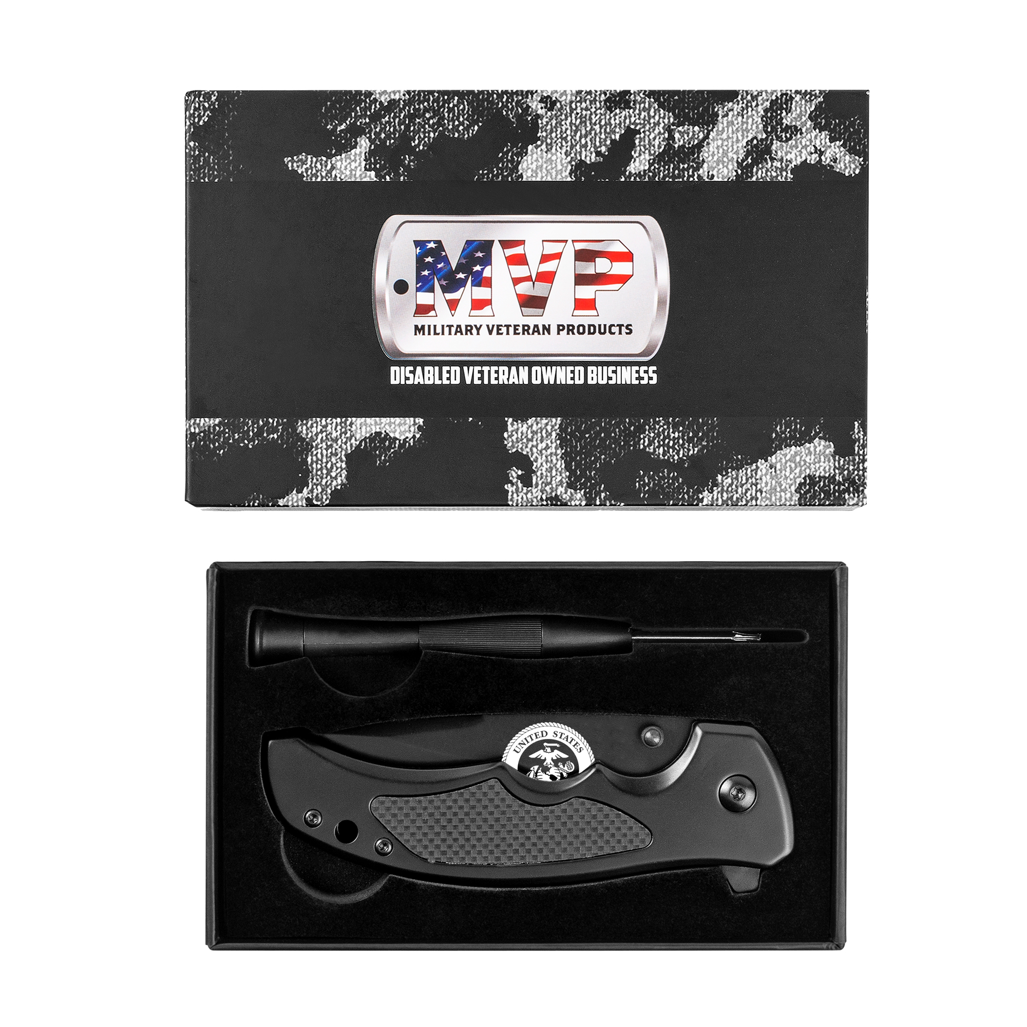 USMC MVP 1805-SOT Black Stealth Tactical Pocket Knife