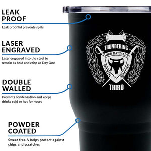 Third Battalion Fourth Marines (3/4) USMC Unit logo tumbler, 3rd Battalion 4th Marines USMC Unit Logo Coffee cup, 3d Bn 4th Marines USMC, Marine Corp gift ideas, USMC Gifts for men or women 30 Oz Tumbler