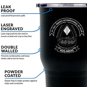 1st Light Armored Reconnaissance Battalion (1st LAR) USMC Unit Logo Laser Engraved Stainless Steel Marine Corps Tumbler - 30 oz