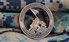 Iwo Jima Challenge Coin with Sands of Iwo Jima