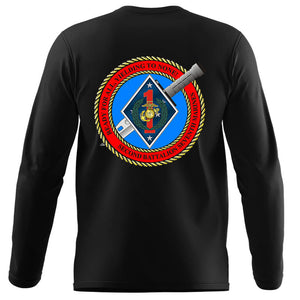 2nd Bn 7th Marines USMC long sleeve Unit T-Shirt, 2nd Bn 7th Marines logo, USMC gift ideas for men, Marine Corp gifts men or women 2nd Bn 7th Marines 2d Bn 7th Marines 