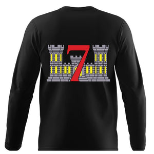 7th Engineer Support Battalion Black Long Sleeve T-shirt