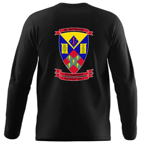 2nd Battalion 5th Marines Long Sleeve T-Shirt, 2/5 unit t-shirt, USMC 2/5, 2nd Battalion 5th Marines t-shirt, 2d Battalion 5th Marines Long Sleeve Black T-Shirt