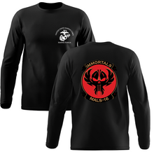 Marine Aviation Logistics Squadron 16 (MALS-16) Long Sleeve T-Shirt, MALS-16 unit t-shirt, USMC MALS-16, MALS-16 t-shirt, Marine Aviation Logistics squadron 16 Long Sleeve Black T-Shirt