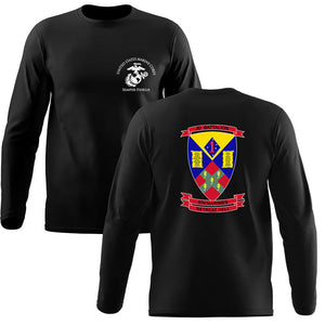 2nd Battalion 5th Marines Long Sleeve T-Shirt, 2/5 unit t-shirt, USMC 2/5, 2nd Battalion 5th Marines t-shirt, 2d Battalion 5th Marines Long Sleeve Black T-Shirt