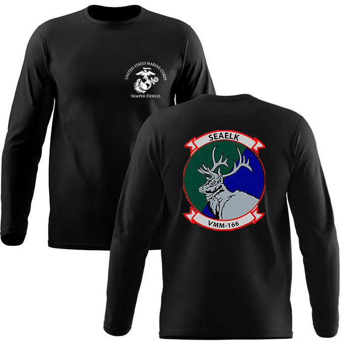 VMM-166 Long Sleeve USMC Unit Long Sleeve T-Shirt