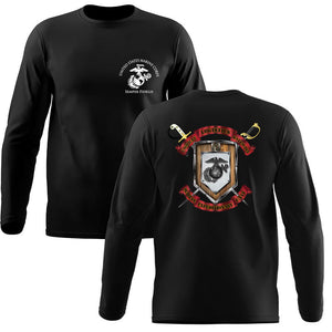 CLB-15 USMC Unit Logo Black Long Sleeve T-Shirt, Combat Logistics Unit logo Black Long Sleeve T-Shirt