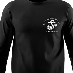 Marine Light Attack Helicopter Squadron 775 Unit Logo Long Sleeve T-Shirt, HMLA-775 USMC Unit Logo t-shirt, USMC HMLA-775, HMLA-775 Long Sleeve Black T-Shirt