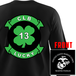 Combat Logistics Battalion - 13 Unit Long Sleeve T-Shirt, CLB-13 unit t-shirt, USMC CLB-13, CLB-13 t-shirt, CLB-13 Unit Long Sleeve Black T-Shirt