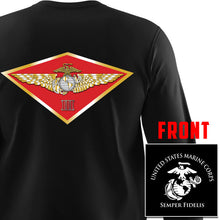 3rd MAW USMC long sleeve Unit T-Shirt, 3rd MAW, USMC gift ideas for men, USMC unit gear, 3rd MAW logo, 3rd Marine Aircraft Wing logo, Marine Corp gifts men or women 