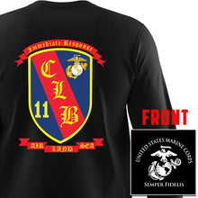 CLB-11 USMC long sleeve Unit T-Shirt, CLB-11 logo, USMC gift ideas for men, Marine Corp gifts men or women CLB-11 Combat Logistics Battalion 11 