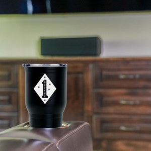 1st Marine Division (1st MARDIV) USMC Unit logo tumbler, 1st MARDIV Tumbler, 1stMARDIV USMC, Marine Corp gift ideas, USMC Gifts