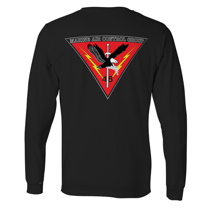 MACG-48 USMC Unit Black Long Sleeve T-Shirt