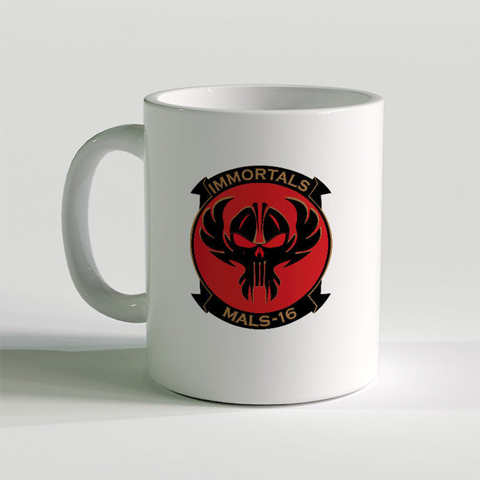 MALS-16, USMC Unit Coffee Mug, Marine Aviation Logistics Squadron 16