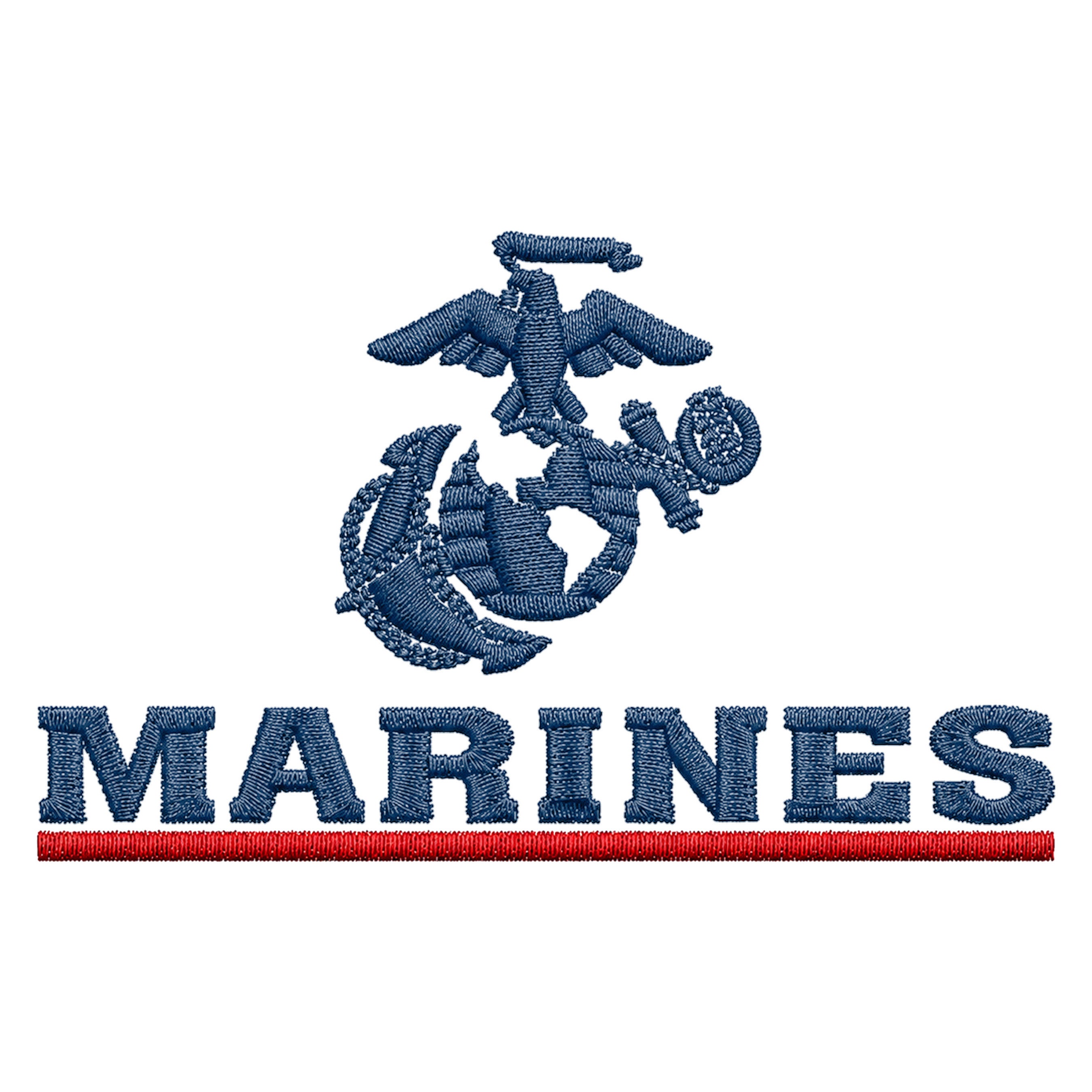 Limited Edition Marines Red Line EGA Embroidered Denim Shirt Jacket