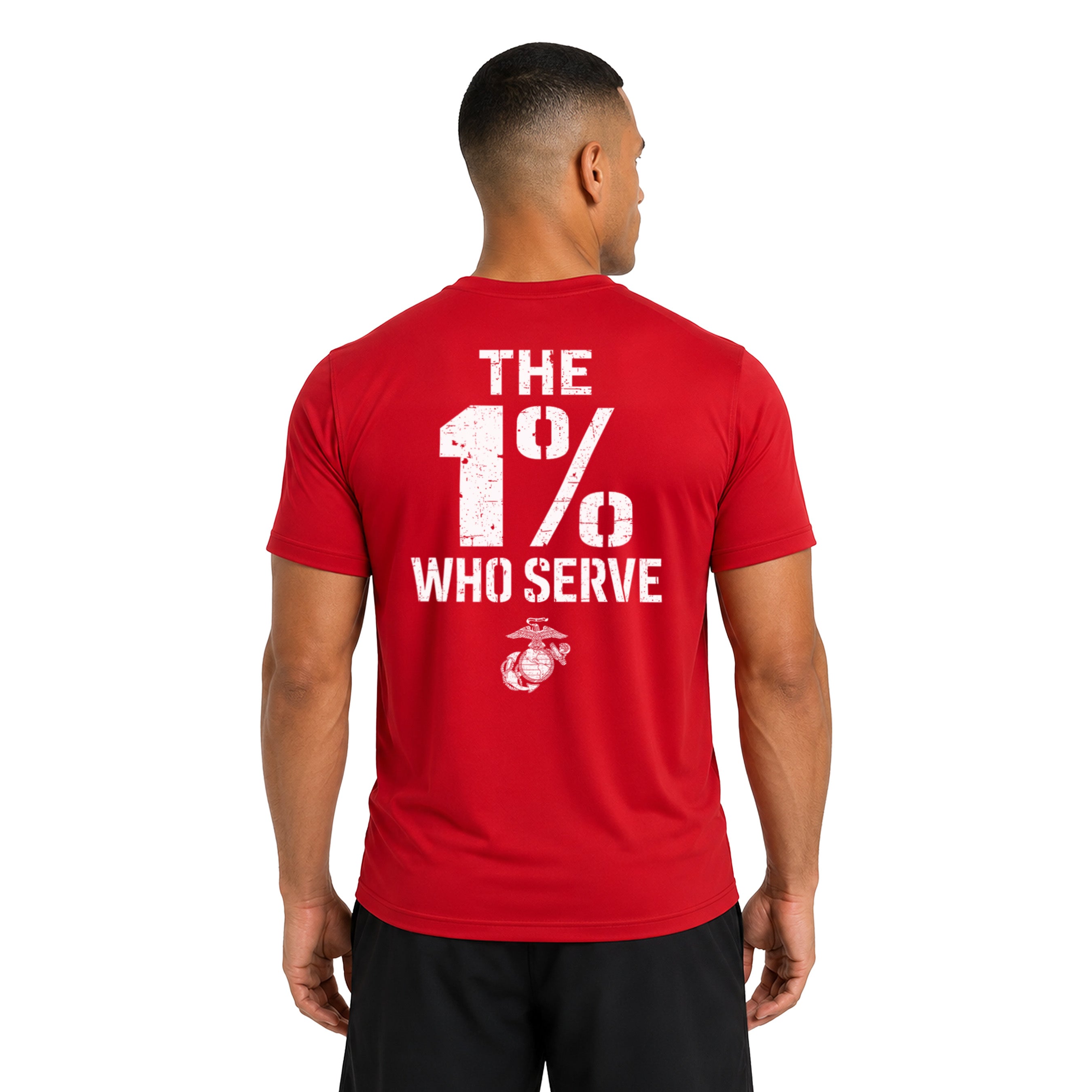 The 1% Who Serve” USMC Performance T-Shirt