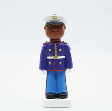 USMC African-American Male Marine Holiday Ornament, USMC Gift For Men, USMC Male Holiday Ornament, Marine Corps Ornament