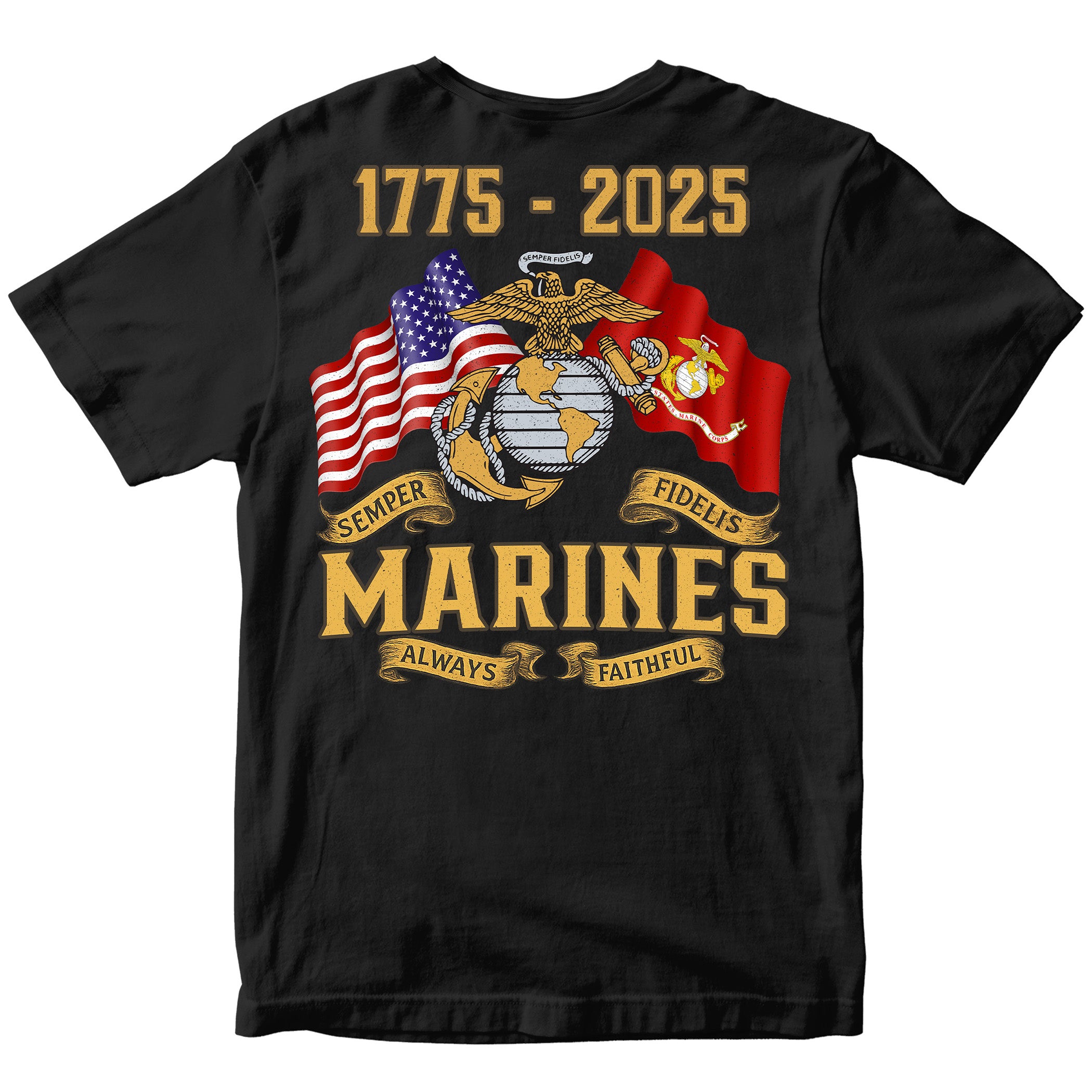 Marines 250 Years Semper Fi T-shirt <br> MADE IN USA