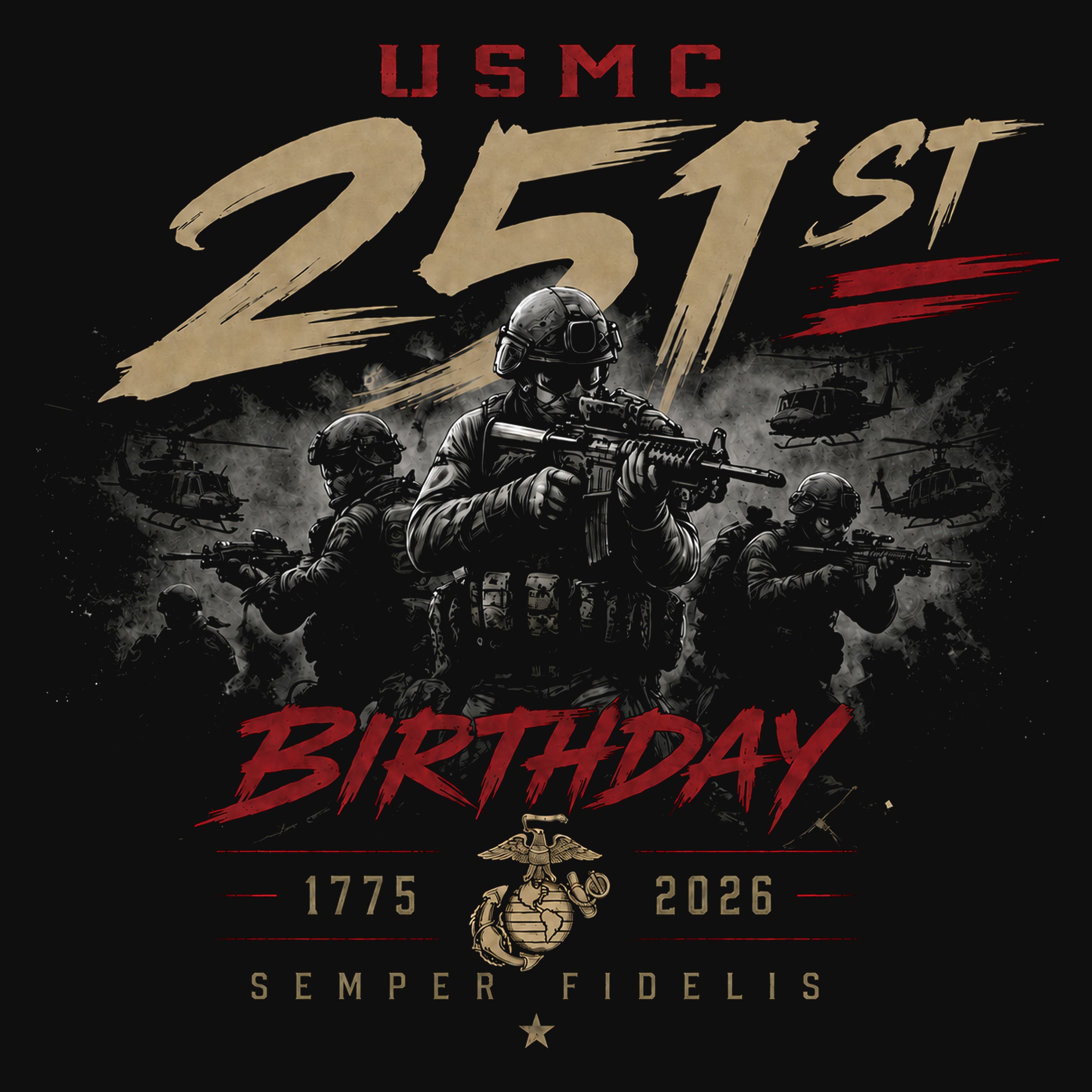 USMC 251st Birthday combat graphic