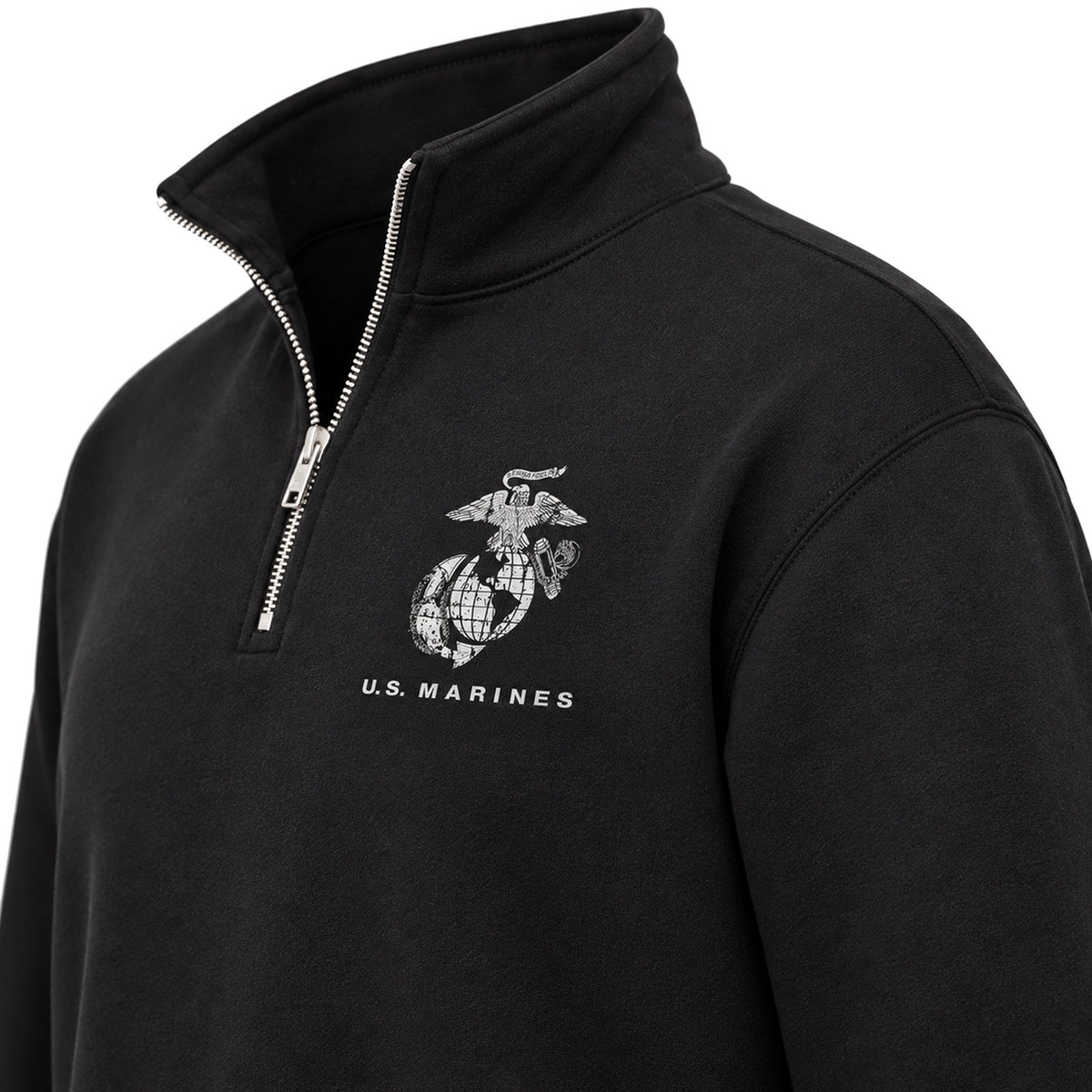 Black U.S. Marines Global Guardian EGA midweight quarter-zip pullover
