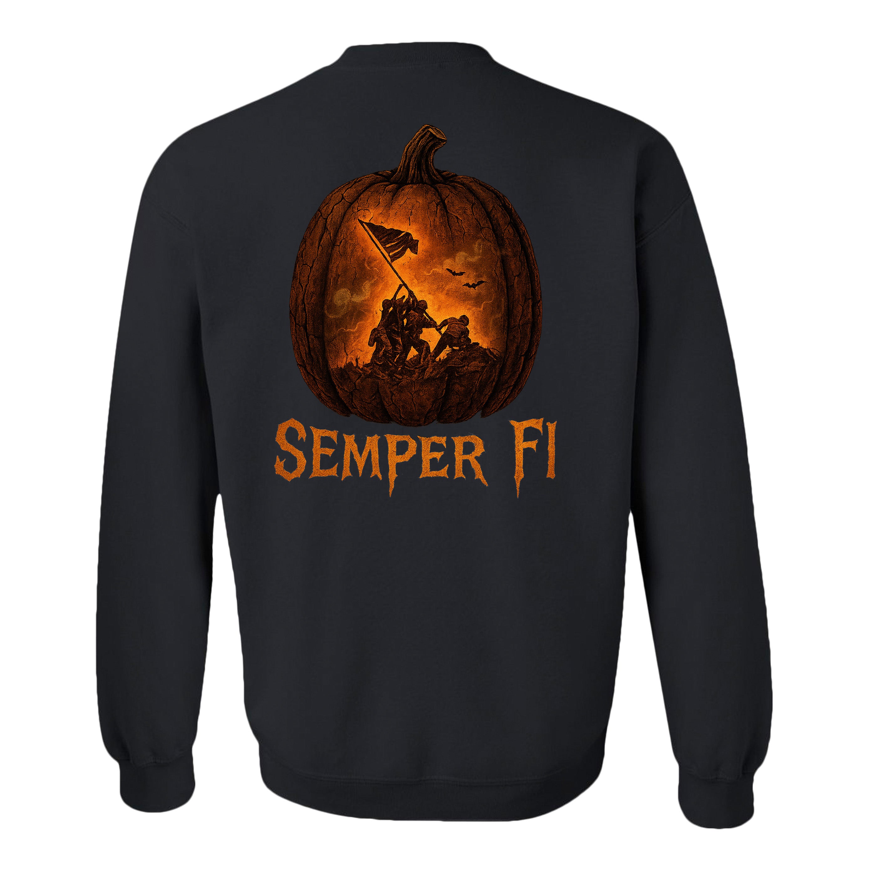 Marines Iwo Jima Jack-O’-Lantern Halloween Sweatshirt